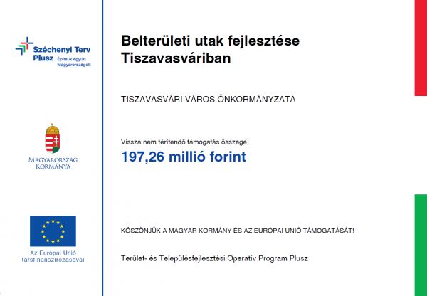 TOP_PLUSZ-1.2.3-21-SB1-2022-00040 Belterületi utak fejlesztése Tiszavasváriban