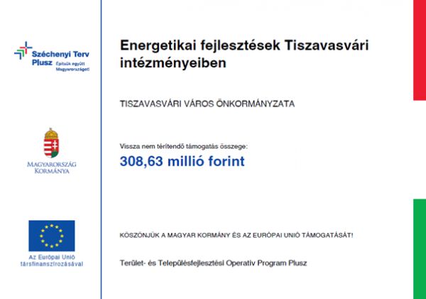 TOP_PLUSZ-2.1.1-21-SB1-2022-00035 Energetikai fejlesztések Tiszavasvári intézményeiben